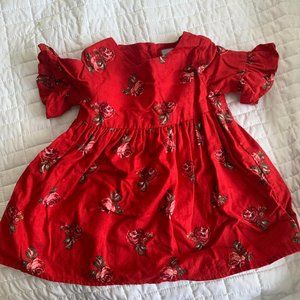 babyGap Red Rose Print Dress